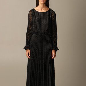 Emporio Armani pleated dot dress